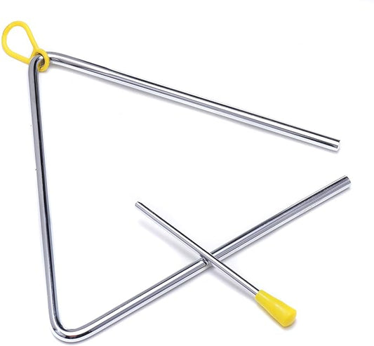 10 Inch Musical Steel Triangle Percussion Instrument with Striker