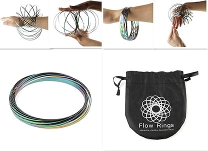 Flow Ring Kinetic 3D Spring Toy DE Kinetic Educational Magic Spring Toy for Kids and Adults Creative Gift(Color)