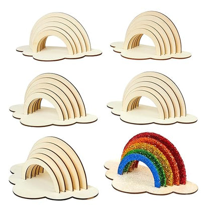 Colorations Decorate Your Own Wooden Rainbow, Set of 6