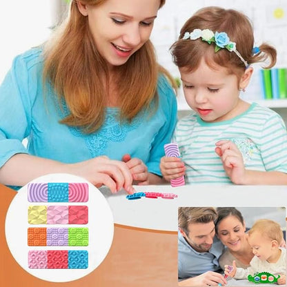 8 Pack Sensory Toys for Kids with Autism, Fidget Toys Adults Calming, Sensory Stickers for Anxiety Relief Items, Fidget Strips for Classroom Desk for Travel, Easter Gifts for Kids