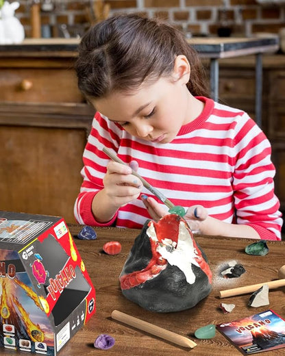 EARTH'SCODE Volcano Gemstone Dig Kit, Science STEM Educational Toys Gifts for Kids Age 6-12