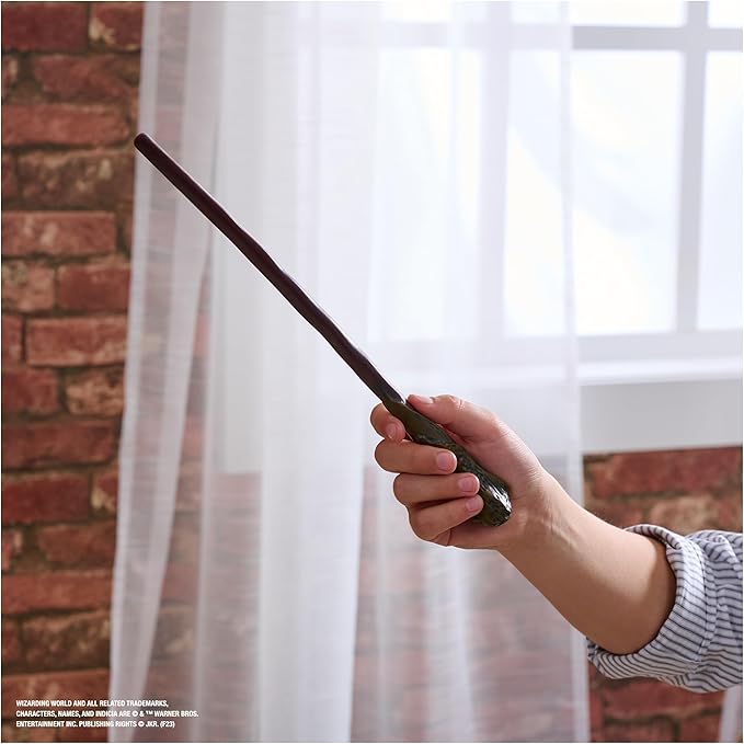 Wizarding World Harry Potter, 12-inch Magical Collector Ron Weasley Wand with Stand & Die-cast Icon, Magical Artifacts Series