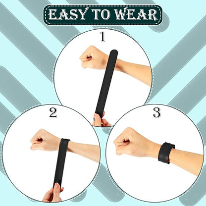 12 Pcs Silicone Slap Bracelets DIY Slap Bands Party Favors Bulk Blank Soft Wristband Wrist Snap Band for Craft Project DIY Painting Birthday Party Halloween Christmas