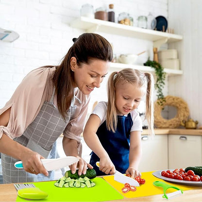 11 PCS Montessori Kitchen Tools and Safe Cooking Sets for Toddlers – Explore Real Cooking with Toddler-Friendly Plastic Knives, Crinkle Cutter, and Cutting Board