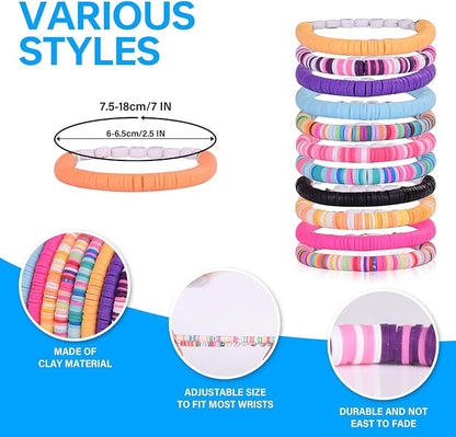 Bracelets Sets for Girls,Friendship Bracelet,Colorful Stretch Friendship Bracelets Gift for Girl Party Favors