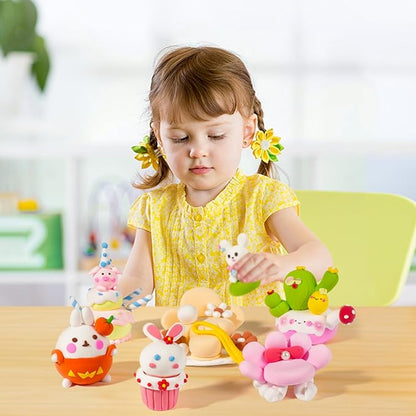 Cutedeer Air Dry Clay Kit, 36 Colors Modeling Clay for Kids, Soft Squishy Molding Clay with Sculpting Tools and Tutorials, Arts Crafts Gift for Boys Girls