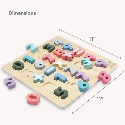 Childlike Behavior Premium Number Puzzles - 11" x 11", Chunky Board Puzzle for Toddlers and Kids 1-5 Years - Colorful, Educational Sorting Toy for Early Development - Ideal for Boys and Girls