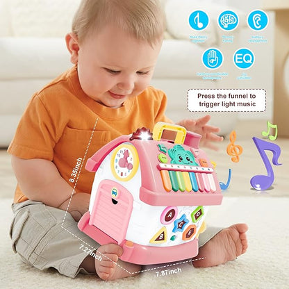 Ming You Montessori Toys for 1+ Year Olds Girl Gifts - 8-in-1 Musical Learning House Baby Toy 6-12 12-18 Months, Toddler Toys Age 1, 2 Year Old Girl Birthday Gifts