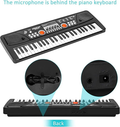 Kids Piano Keyboard, 49 Key Electric Piano Musical Learning Toy for Beginners with Microphone, Music Toys Birthday Xmas Gifts for Kids Toddlers 3-12 Years Old
