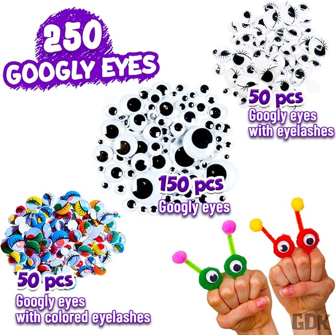 GoodyKing Arts and Crafts Supplies for Kids - 1170Pcs+ Craft Art Supply Kit for Toddlers Kids Craft Supplies & Materials Age 4 5 6 7 8 9 - All in One D.I.Y. Crafting School Supplies (Large)
