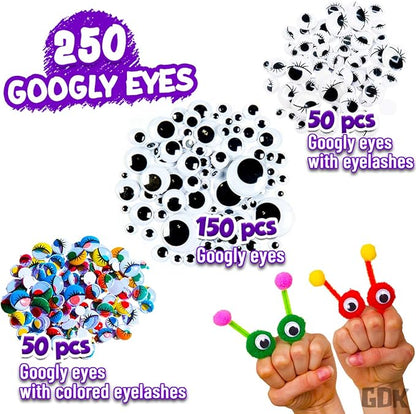 GoodyKing Arts and Crafts Supplies for Kids - 1170Pcs+ Craft Art Supply Kit for Toddlers Kids Craft Supplies & Materials Age 4 5 6 7 8 9 - All in One D.I.Y. Crafting School Supplies (Large)
