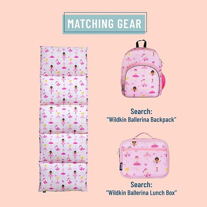 Wildkin Kids Floor Lounger: Ideal for Boys and Girls, Travel-Friendly, Perfect for Sleepovers - Pillow Lounger for Kids, Requires Standard Size Pillows Not Included (Ballerina)