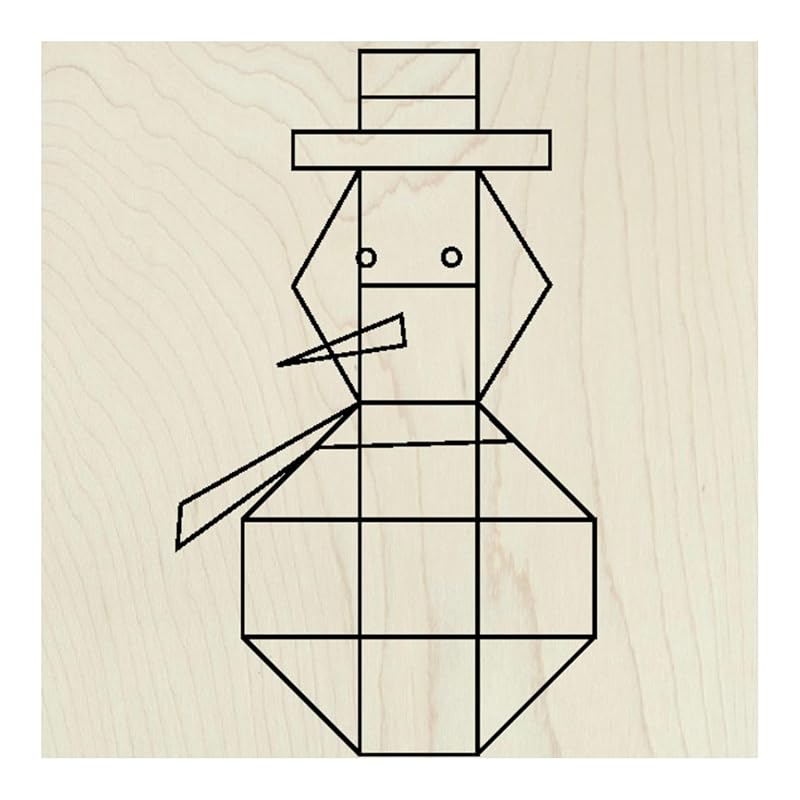 Winter Unfinished Barn Quilt Square Wooden Sign DIY Adult Craft Kits to Paint, Country Decor Canvas Quilts Blocks for Painting (6 inches, Snowman) AVTRBoutique