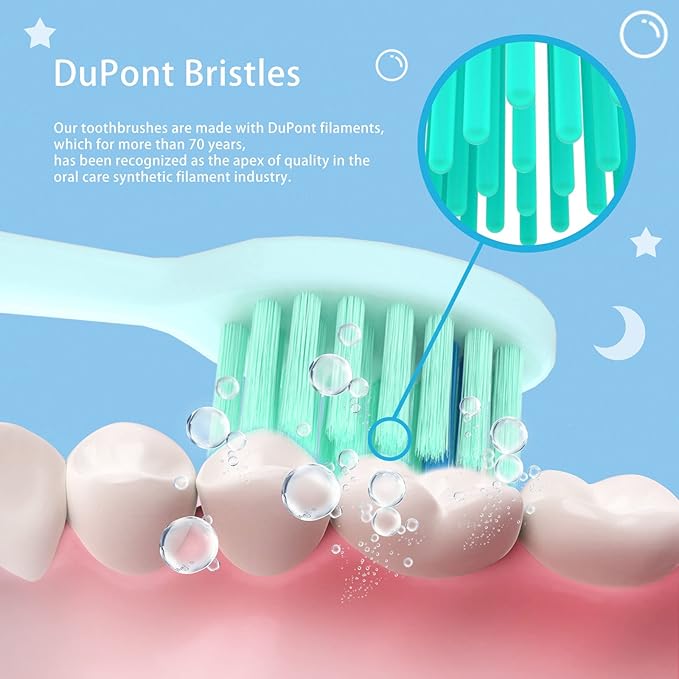 NELL&WELL 6 Pieces Replacement Toothbrush Heads for NW010/NW-006/NW-007 Sonic Electric Toothbrush (Blue)