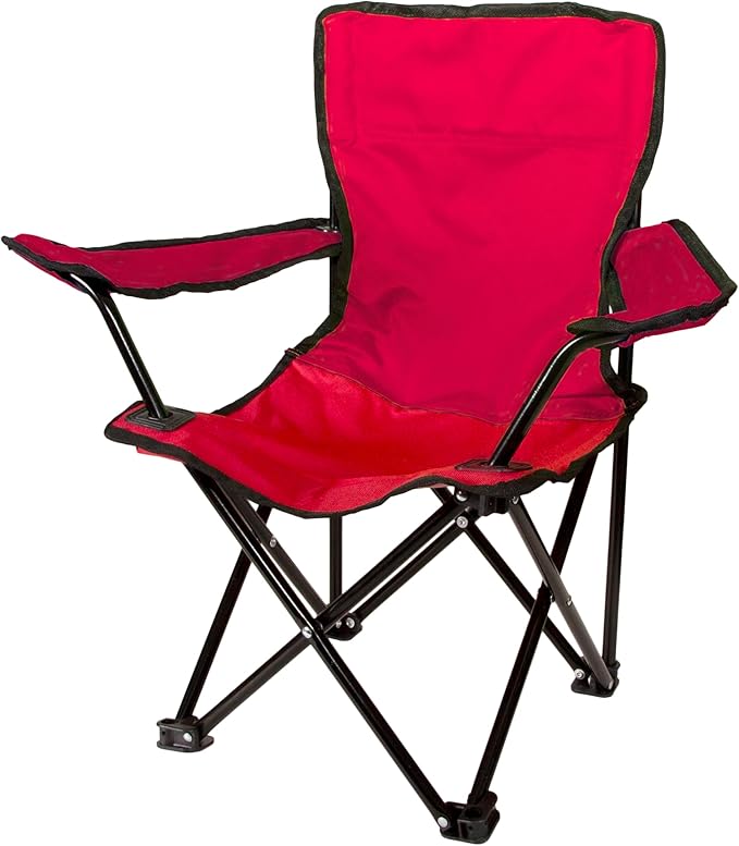 Pacific Play Tents Ruby Red Kids Super Folding Chair, 14" L x 14" W x 23.5" H