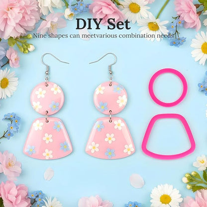 18Pcs Polymer Clay Cutters, Clay's Cutters for Polymer Clays Jewelry, Clay Earring Cutter, Gem Clays Jewelry Making Tools