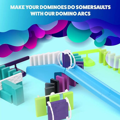 Bulk Dominoes Pro-Domino Kit | Dominoes Set, STEM STEAM Small Toys, Family Games for Kids, Kids Toys and Games, Building, Toppling, Chain Reaction Sets (Wonder)