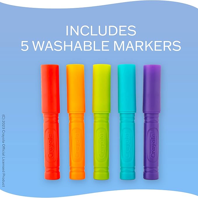 Crayola Taste Beauty Bathtub Markers, Washable Markers for Baths in Green, Red, Blue, Purple, and Orange