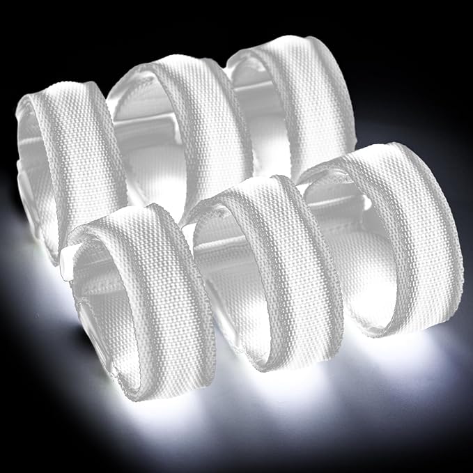 LovesTown 6PCS LED Light Up Bracelets, LED Glow Bracelets Glow in the Dark Wristbands for Concerts Festivals Celebrations Carnivals Raves