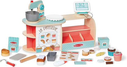 Melissa & Doug Wooden La Patisserie Bakery (39 Pieces) - FSC Certified