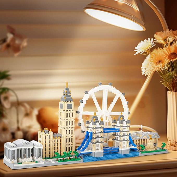 Micro Building Blocks, Architecture Model London Skyline Collection Micro Mini Blocks Set, Gift for Adults (3430 PCS)