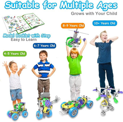 10 in 1 Electric STEM Toys for 5 6 7 8 9+ Year Old Boy Girl Birthday Gifts Educational Building Toys for Kids Ages 4-8 5-7 8-12 Stem Activities Construction Toy for Boys 6-8 8-10 Easter Idea Gift