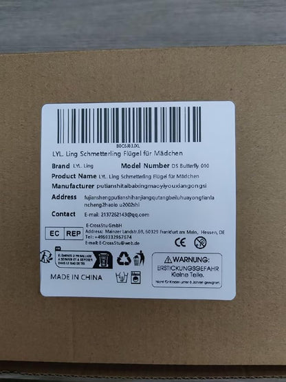 Butterfly Wings For Girls, Double-Sided Fairy Wings, Halloween Costumes for Kids, 3PCS Butterfly Cape Set.