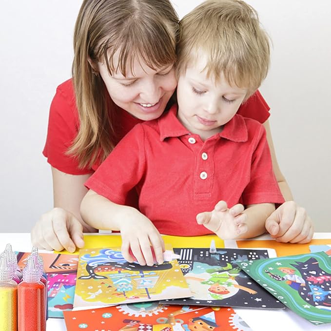 Niurewan 24 PCS Art Sand,1.25oz Bottles,DIY Sand Arts and Crafts Kit,Scenic Sand for Kids,Colored Sand Kit for Wedding Decor,Painting,Crafts