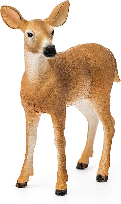 Schleich Wild Life, Animal Figurine, Animal Toys for Boys and Girls 3-8 Years Old, White-Tailed Doe, Ages 3+