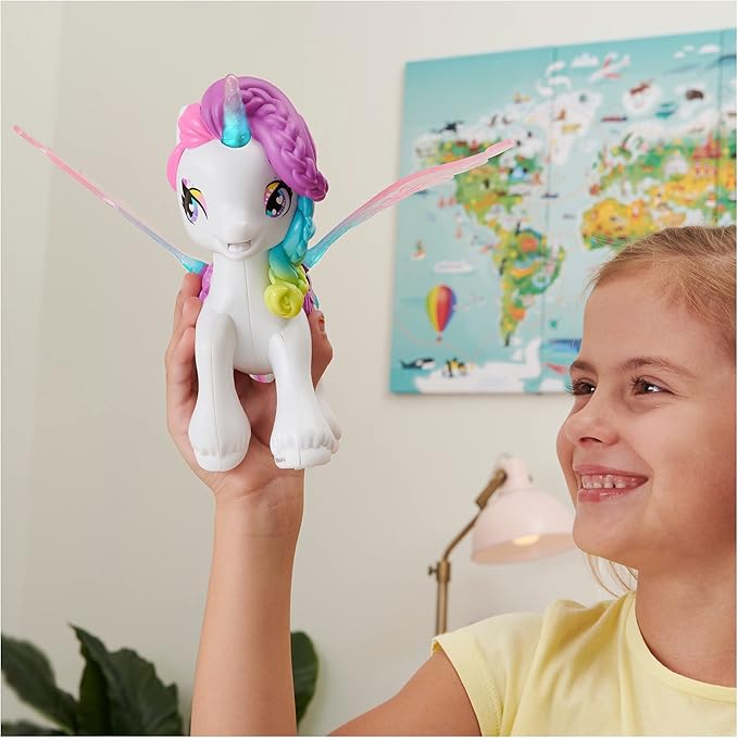Hatchimals CollEGGtibles, Hatchicorn Unicorn Toy with Flapping Wings, Over 60 Lights & Sounds, 2 Exclusive Babies, Kids Toys for Girls Ages 5 and up