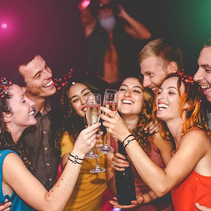 Music Party Favors Bracelets Party Decorations Bracelets Peace Sign Bracelets Hippie Party Supplies Rainbow Peace Bracelets Music Wristband 80s 70s 60s Social Media Favor Themed Music Party (10 Pcs)