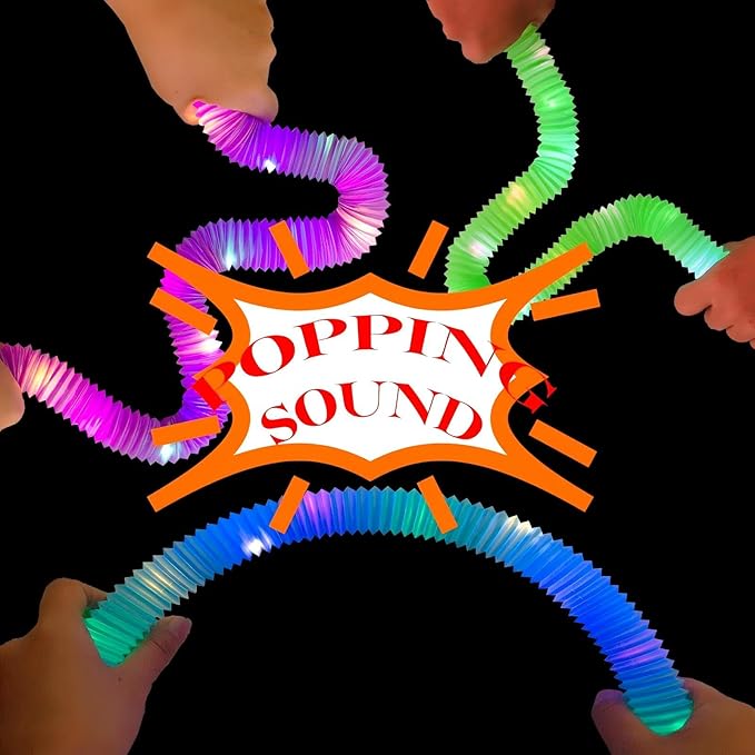 Light Up Glow Necklaces Bracelets Party Favors Accessories for Toddlers, Glow Sticks Pop Tubes for kids, Glow Birthday Camping Wedding Party Supplies Decorations for Boys Girls (Purple 36 Pack)