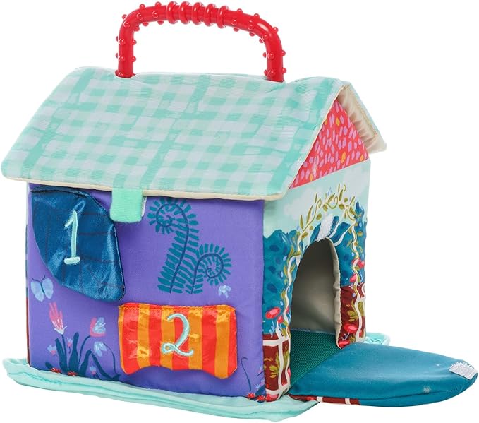 Manhattan Toy Cottontail Cottage Fill and Spill Baby and Toddler Sensory Activity Toy with 3 Stuffed Animal Bunny Rattles