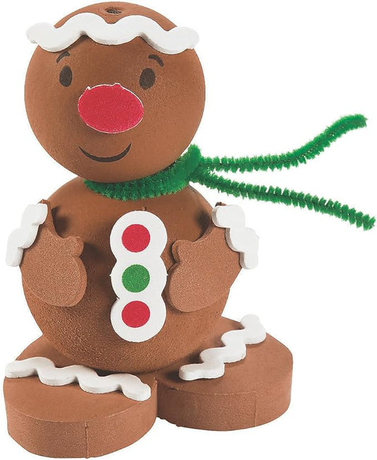 3D Foam Gingerbread Man Craft Kit -12 - Crafts for Kids and Fun Home Activities