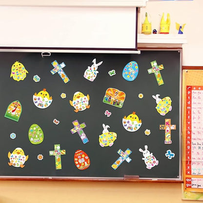 30 Sets Easter Jesus He is Risen Craft Kits for Kids DIY Easter Religious Crosses Art Craft Make a Easter Jesus Resurrection Scene Ornament Spring Christian Creative Art Projects, Kids Party Favors