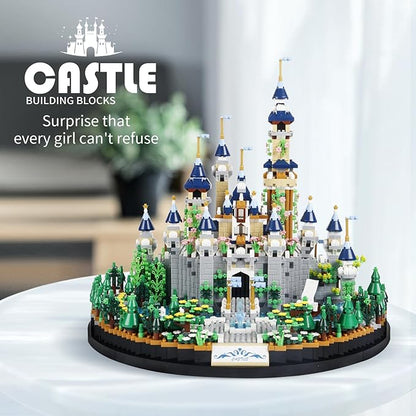 Castle Building Blocks kit, (3600pcs) Princess Castle Toys Playset for Adult, Medieval Fairytale Castle Model,Collectible Mini Blocks Castle Building Set for Women and Girls 10 12 14+
