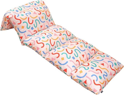 Wildkin Microfiber Pillow Lounger, 87 X 27 Inches, Confetti Peach