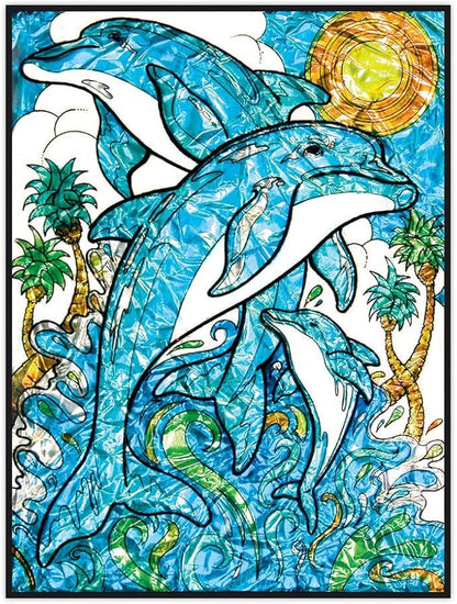 Foil Painting By Numbers - Dolphins