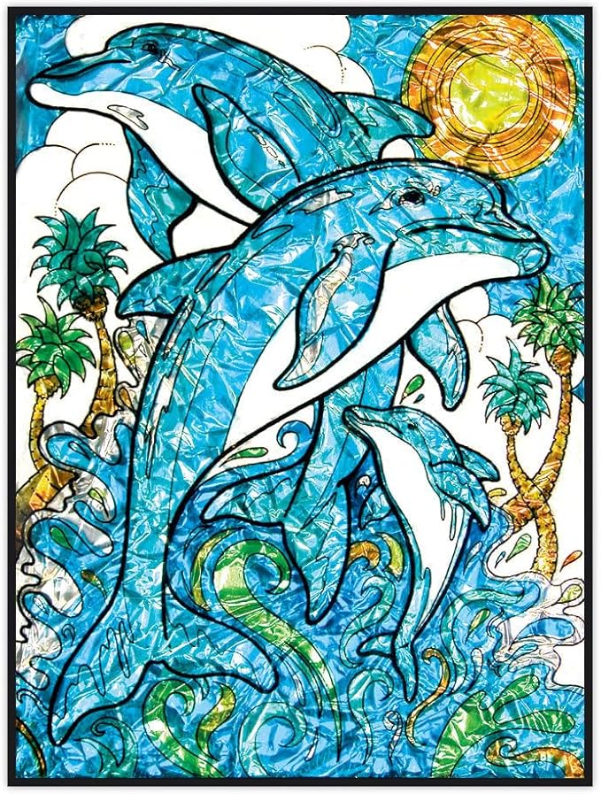Foil Painting By Numbers - Dolphins