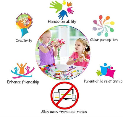 XYTLAX Rubber Band Bracelet Kit, Loom Making Kit for Girl, Loom Bands Refill Kits for Children Boy Girls Gift DIY Friendship Bracelets- Christmas Holiday Gifts