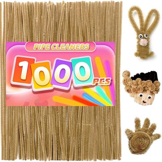 Praisebank 1000pcs Light Brown Pipe Cleaners, Pipe Cleaners, Pipe Cleaners for Crafts.