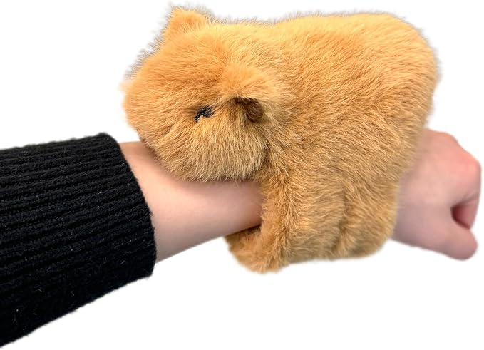Hugger Capybara Plush Toy, Slap Bracelet, Small Stuffed Animals, Toys for Girls, 9 inches