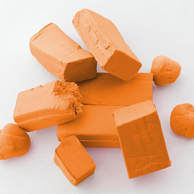 BAZIC Modeling Clay Orange Color 1 LB, Light Dough Art Craft, Non Toxic Gift for Artist Kids Toddler Boys Girls, Bulk for Classroom, 2-Pack