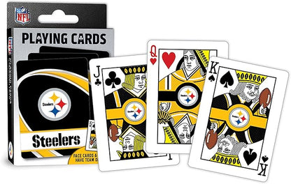 MasterPieces - NFL Playing Cards, Officially Licensed Pittsburgh Steelers Football Deck, Family Games for Adults and Kids, Standard Index