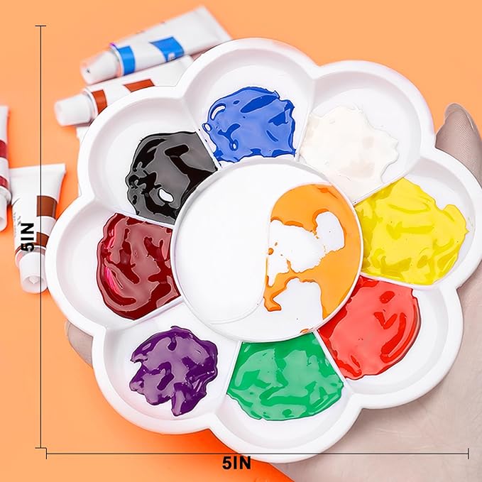 78 Pcs Art Painting Kit Supplies Set for Kids to Party - 6 Packs of 60 Brushes, 6 Wood Easels(8 * 12in), 6 Canvas Panels(8 * 10in) & 6 Palettes(5in), No Paint