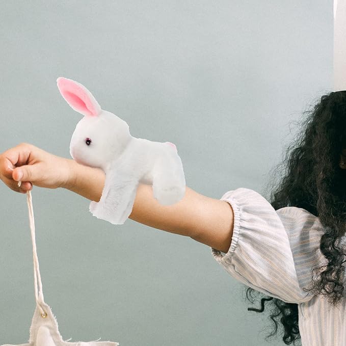 Kisangel 1pc Plush Huggable Stuffed Animals Jungle Themed Slap Bracelet Wrist Hugger Plush for Jungle Party Favors(As Shown 4)