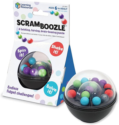 Learning Resources Scramboozle Puzzle Ball - 3D Brain Teasers and Puzzle Games for Kids and Adults, Puzzle Sort Ball Game, Easter Basket Stuffers For Teens, Ages 6+