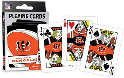 MasterPieces - NFL Playing Cards, Officially Licensed Cincinnati Bengals Football Deck, Family Games for Adults and Kids, Standard Index