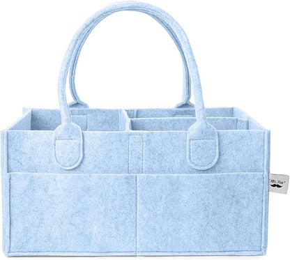 Mr. Pen- Baby Diaper Caddy Organizer, Sky Bliss, Nursery Storage Bin and Car Organizer for Diapers and Baby Wipes