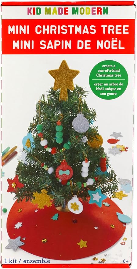 Kid Made Modern 3D Kids Christmas Tree Craft Set - DIY Christmas Ornaments Kits to Decorations for Home - Ideal Cute Fun Xmas Activities (Alternative to Felt Christmas Tree Wall)